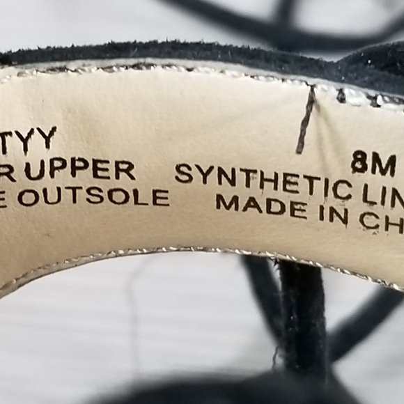 Steve Madden 'Kitty' Ghillie Sandal, Black Suede, Womens Size 8 - Picture 11 of 11